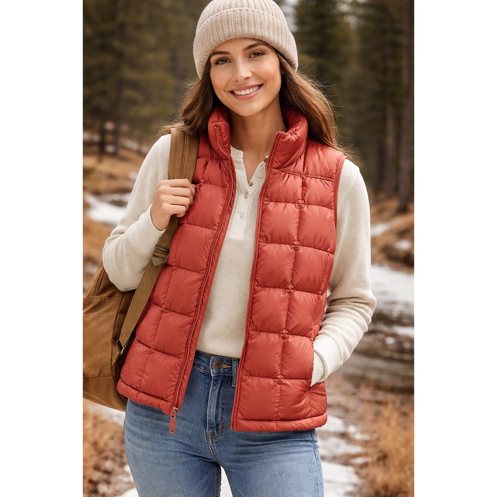 Cabela's Goose Down Puffer Vest Womens Small‎ 650 Fill Copper Outdoor Cabela S